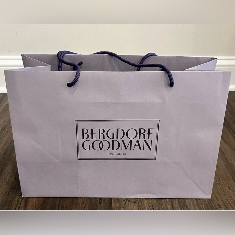 Bergdorf Goodman Authentic Medium Paper Gift/Shopping EMPTY Bag Purple